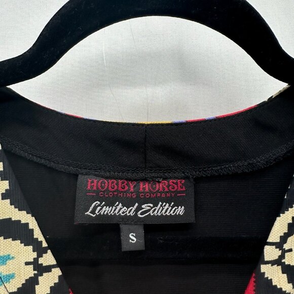 Hobby Horse Kyra Show Vest Womens S Southwestern V-Neck Full Zip Teal Multicolor - Picture 10 of 12